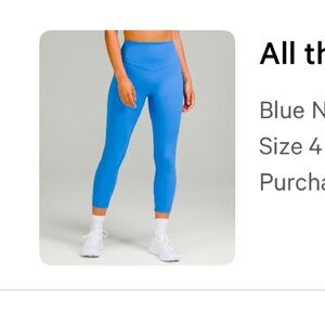 lululemon athletica Blue Leggings